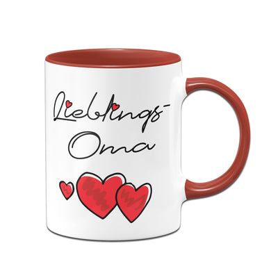 Bild: Tasse - Lieblings-Oma (Herzen) Geschenkidee