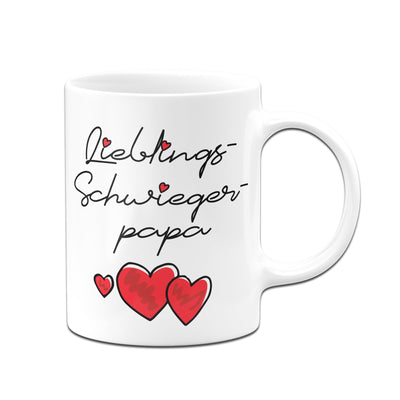 Bild: Tasse - Lieblings-Schwiegerpapa (Herzen) Geschenkidee