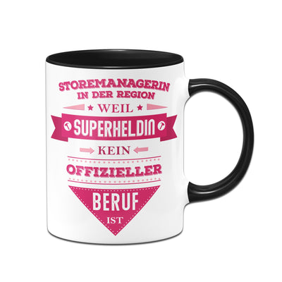 Bild: Tasse - Storemanagerin in der Region, weil Superheldin kein offizieller Beruf ist. Geschenkidee