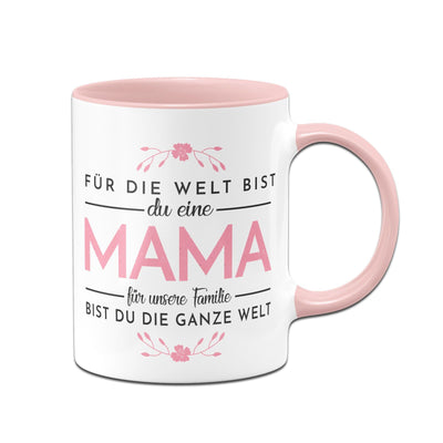 Bild: Tasse - Für die Welt bist Du eine Mama für unsere Familie bist Du die ganze Welt Geschenkidee