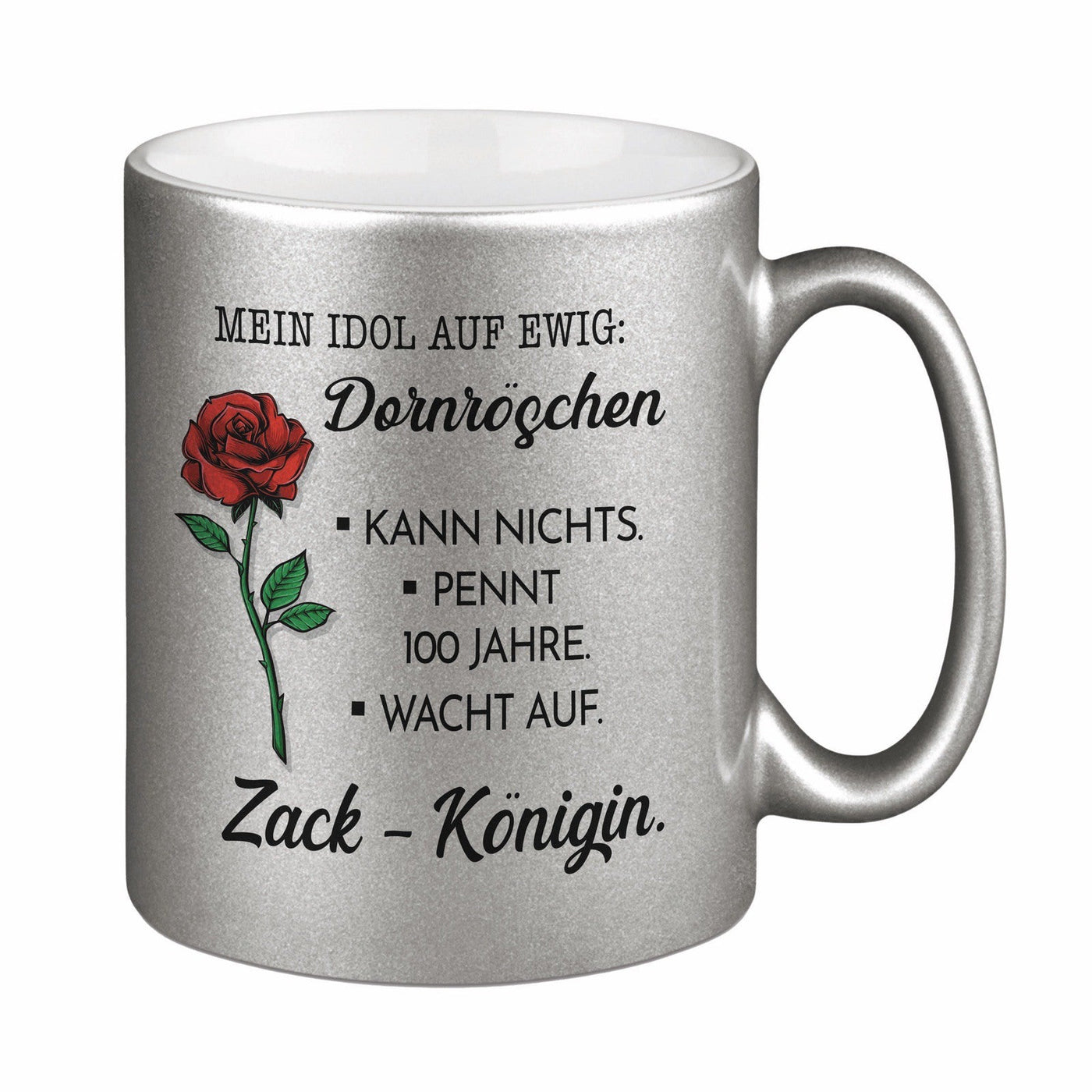 Bild: Tasse - Mein Idol auf ewig: Dornröschen - Metallictasse Geschenkidee
