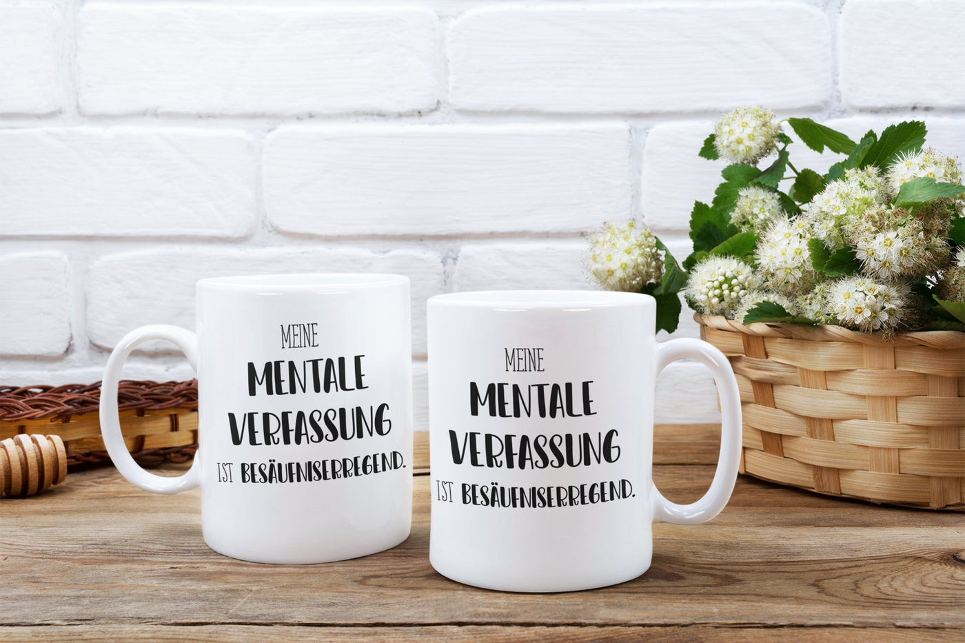 Bild: Tasse - Meine mentale Verfassung ist besäufniserregend. - Pure Statement Geschenkidee