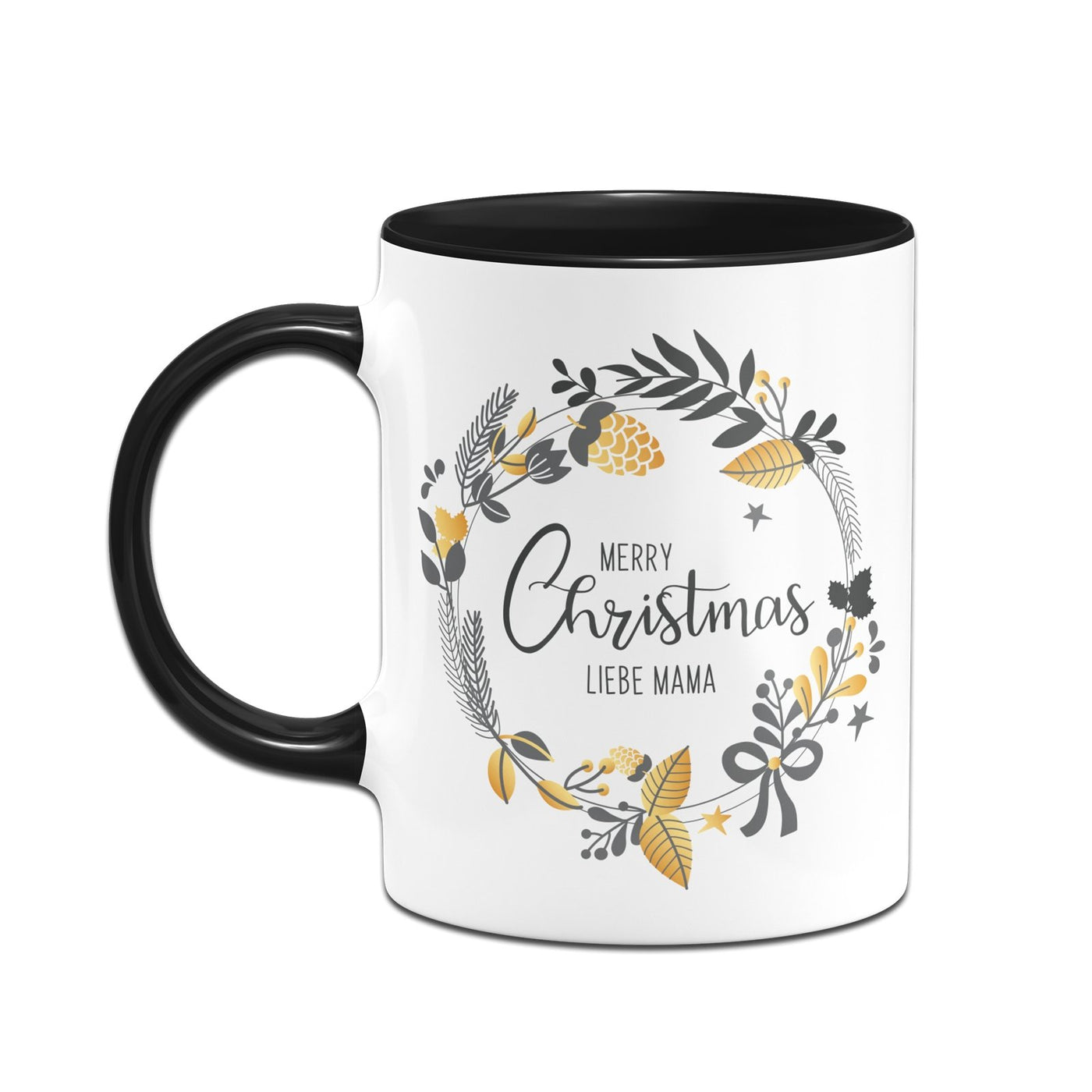 Bild: Tasse - Merry Christmas liebe Mama - Kranz Geschenkidee