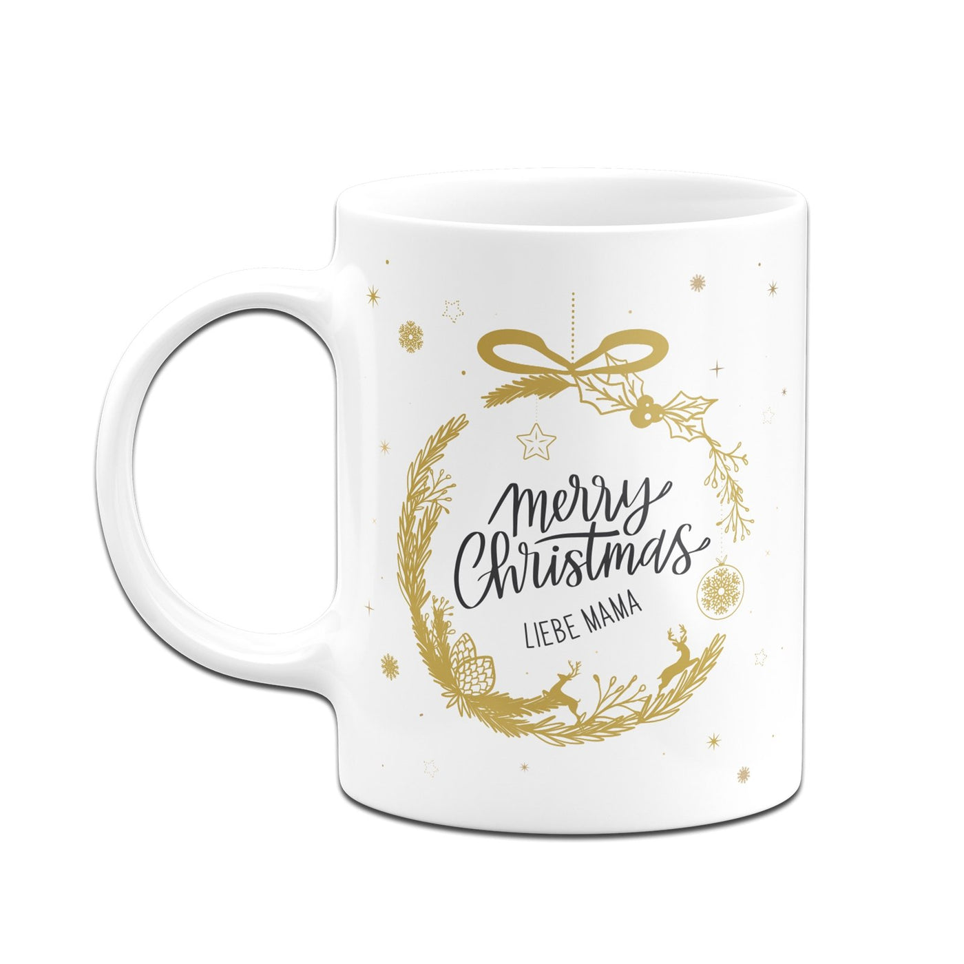 Bild: Tasse - Merry Christmas liebe Mama - Weihnachtskugel Geschenkidee