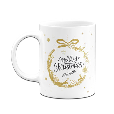 Bild: Tasse - Merry Christmas liebe Mama - Weihnachtskugel Geschenkidee