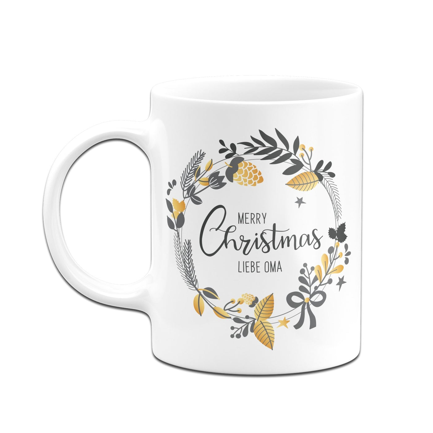 Bild: Tasse - Merry Christmas liebe Oma - Kranz Geschenkidee