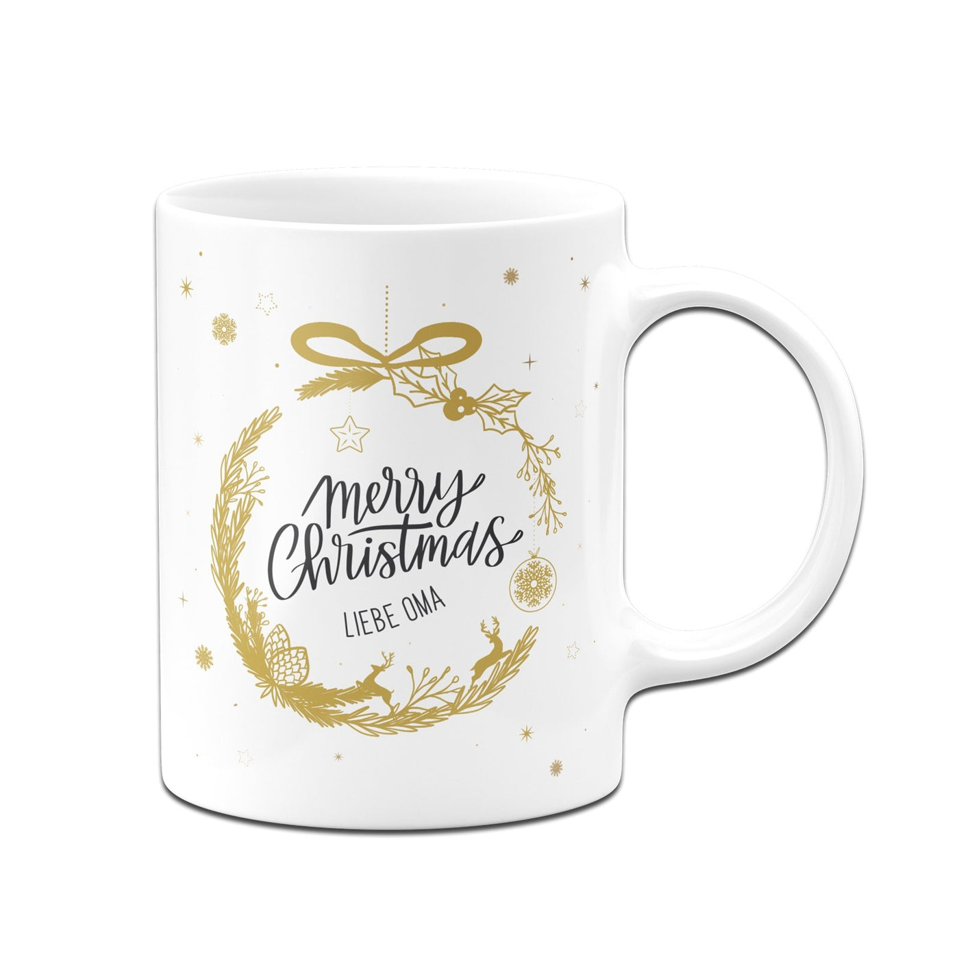 Bild: Tasse - Merry Christmas liebe Oma - Weihnachtskugel Geschenkidee