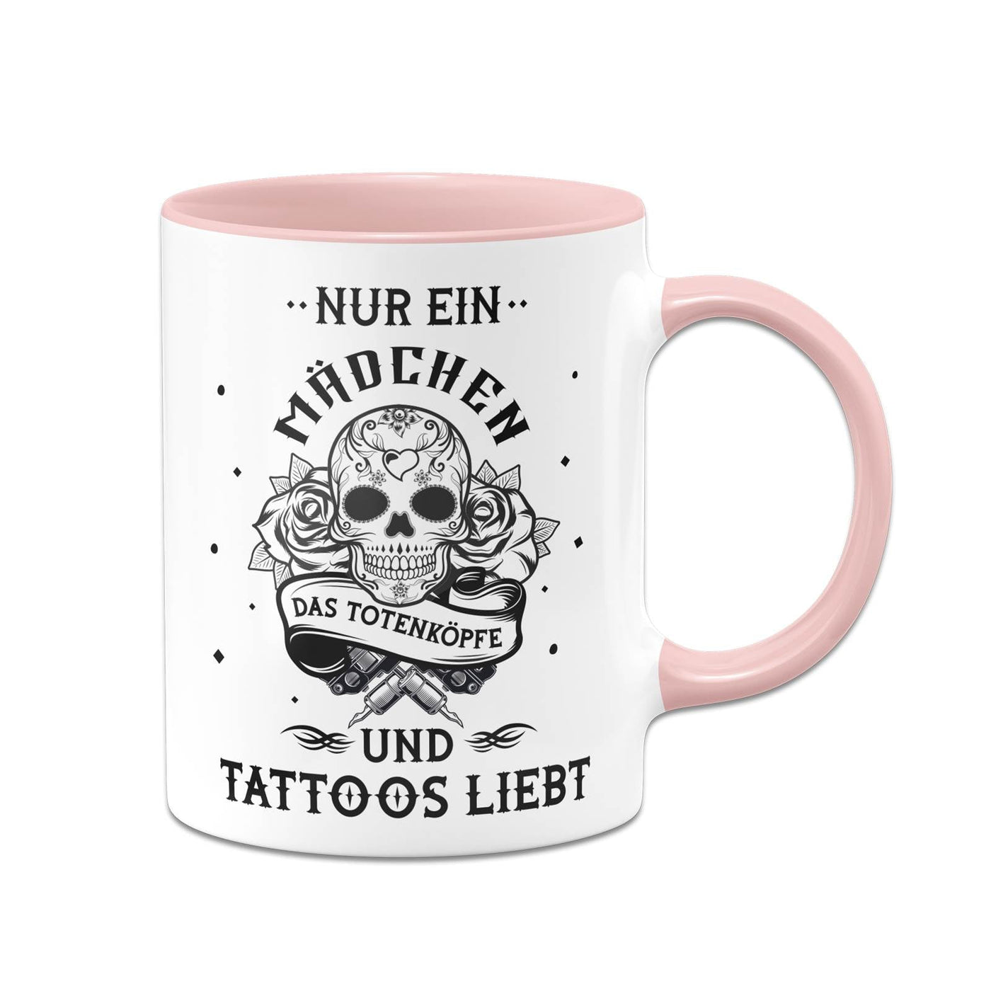 Bild: Tasse - Nur ein Mädchen das Totenköpfe und Tattoos liebt Geschenkidee