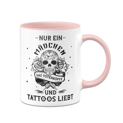 Bild: Tasse - Nur ein Mädchen das Totenköpfe und Tattoos liebt Geschenkidee