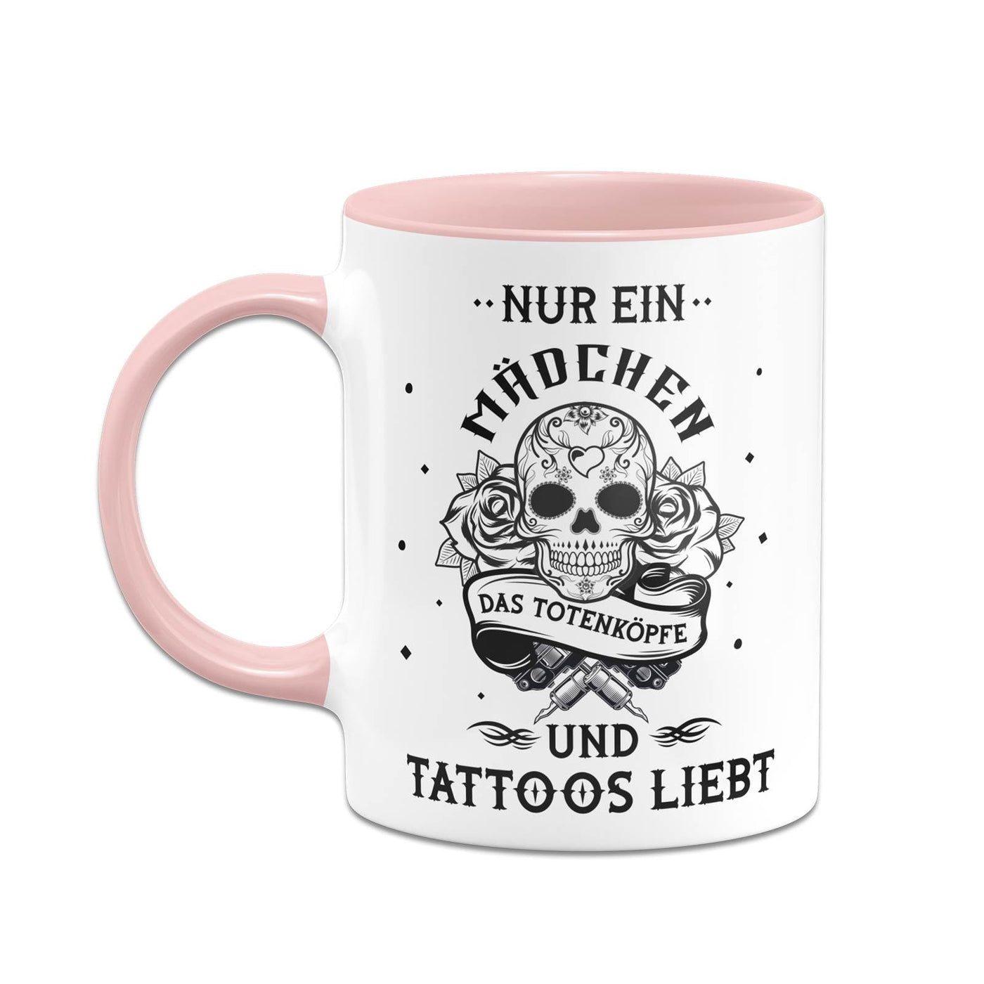 Bild: Tasse - Nur ein Mädchen das Totenköpfe und Tattoos liebt Geschenkidee