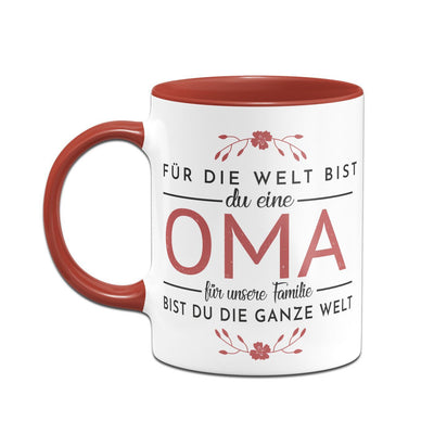 Bild: Tasse - Für die Welt bist Du eine Oma für unsere Familie bist Du die ganze Welt Geschenkidee