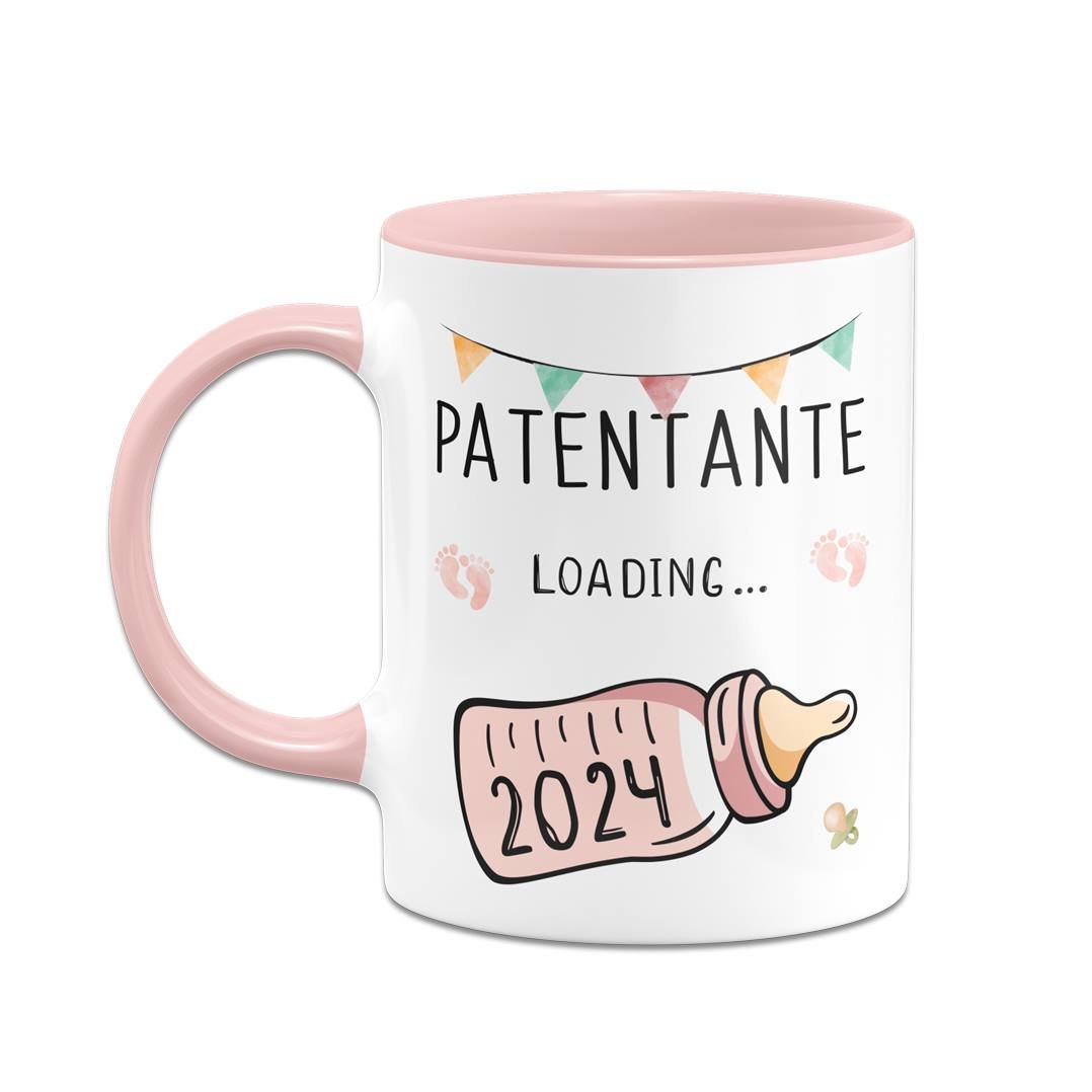 Bild: Tasse - Patentante loading mit Babyflasche Geschenkidee