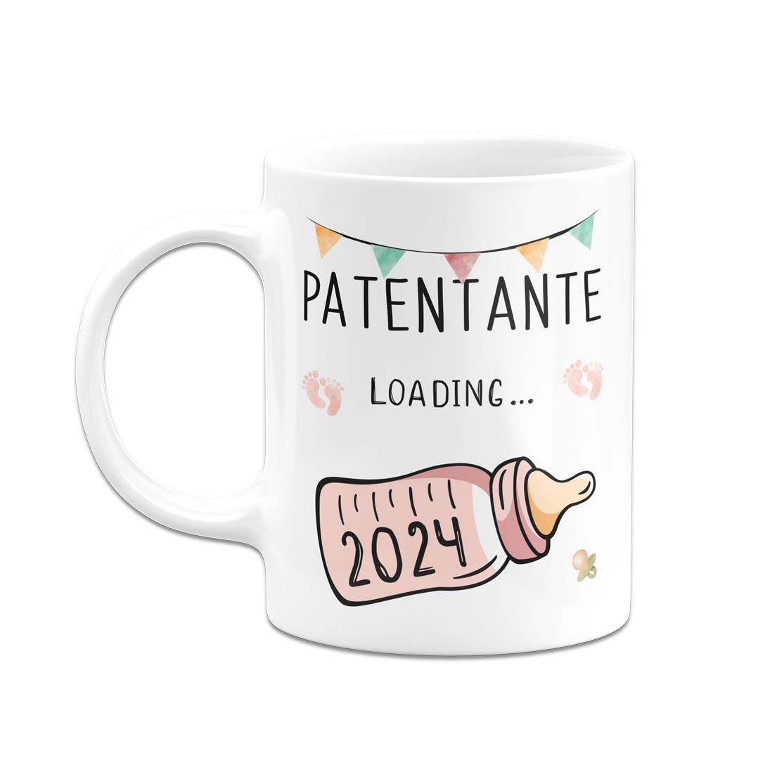 Bild: Tasse - Patentante loading mit Babyflasche Geschenkidee