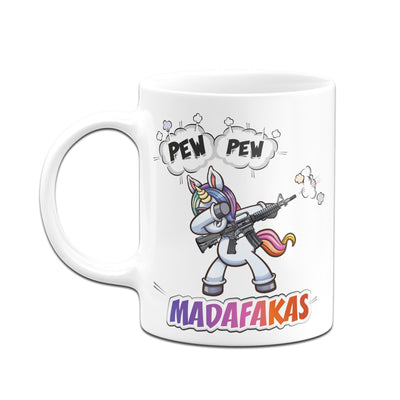 Bild: Einhorn Tasse - Pew Pew Madafakas Geschenkidee