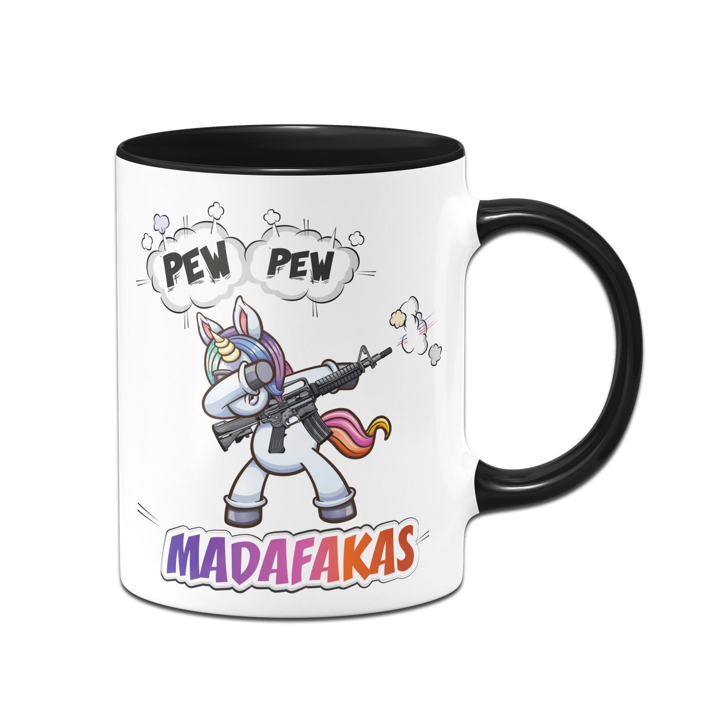 Bild: Einhorn Tasse - Pew Pew Madafakas Geschenkidee