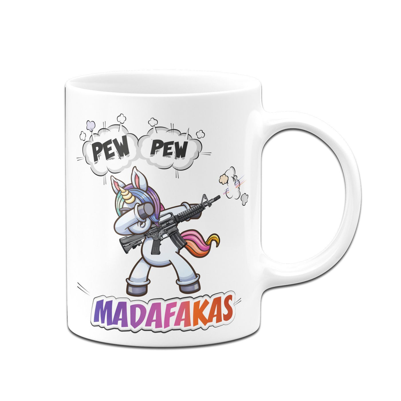 Bild: Einhorn Tasse - Pew Pew Madafakas Geschenkidee