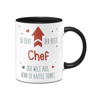 Bild: Tasse - So sieht der beste Chef der Welt aus, wenn er Kaffee trinkt. Geschenkidee