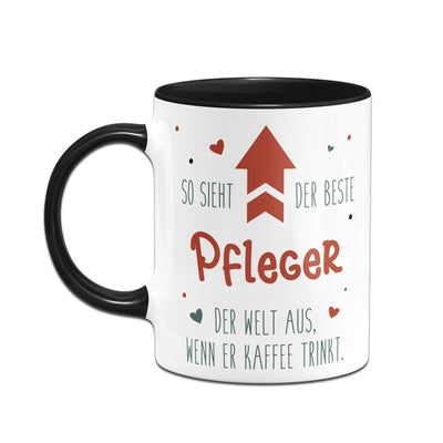 Bild: Tasse - So sieht der beste Pfleger der Welt aus, wenn er Kaffee trinkt. Geschenkidee