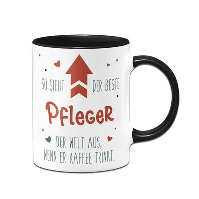 Bild: Tasse - So sieht der beste Pfleger der Welt aus, wenn er Kaffee trinkt. Geschenkidee