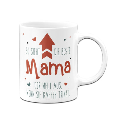 Bild: Tasse - So sieht die beste Mama der Welt aus, wenn sie Kaffee trinkt. Geschenkidee