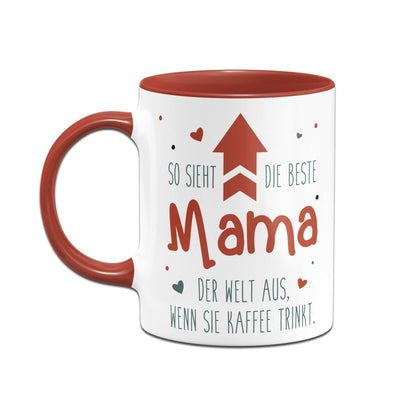 Bild: Tasse - So sieht die beste Mama der Welt aus, wenn sie Kaffee trinkt. Geschenkidee