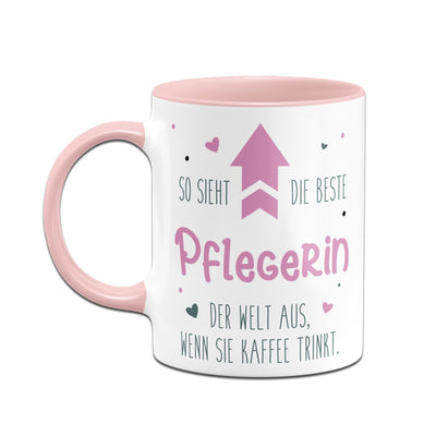 Bild: Tasse - So sieht die beste Pflegerin der Welt aus, wenn sie Kaffee trinkt. Geschenkidee