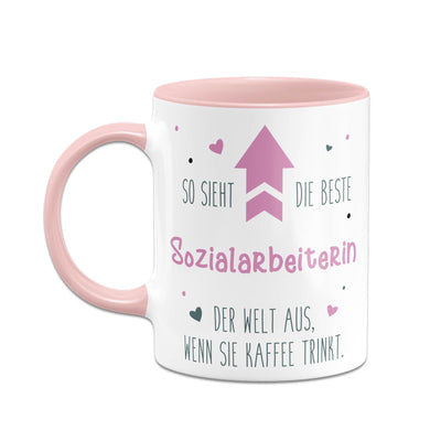 Bild: Tasse - So sieht die beste Sozialarbeiterin der Welt aus, wenn sie Kaffee trinkt. Geschenkidee