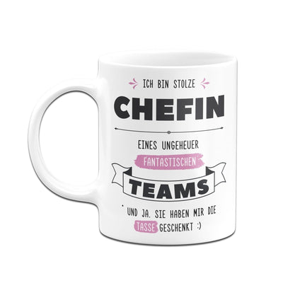 Bild: Tasse - Stolze Chefin eines fantastischen Teams - V2 Geschenkidee