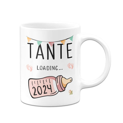 Bild: Tasse - Tante loading mit Babyflasche Geschenkidee