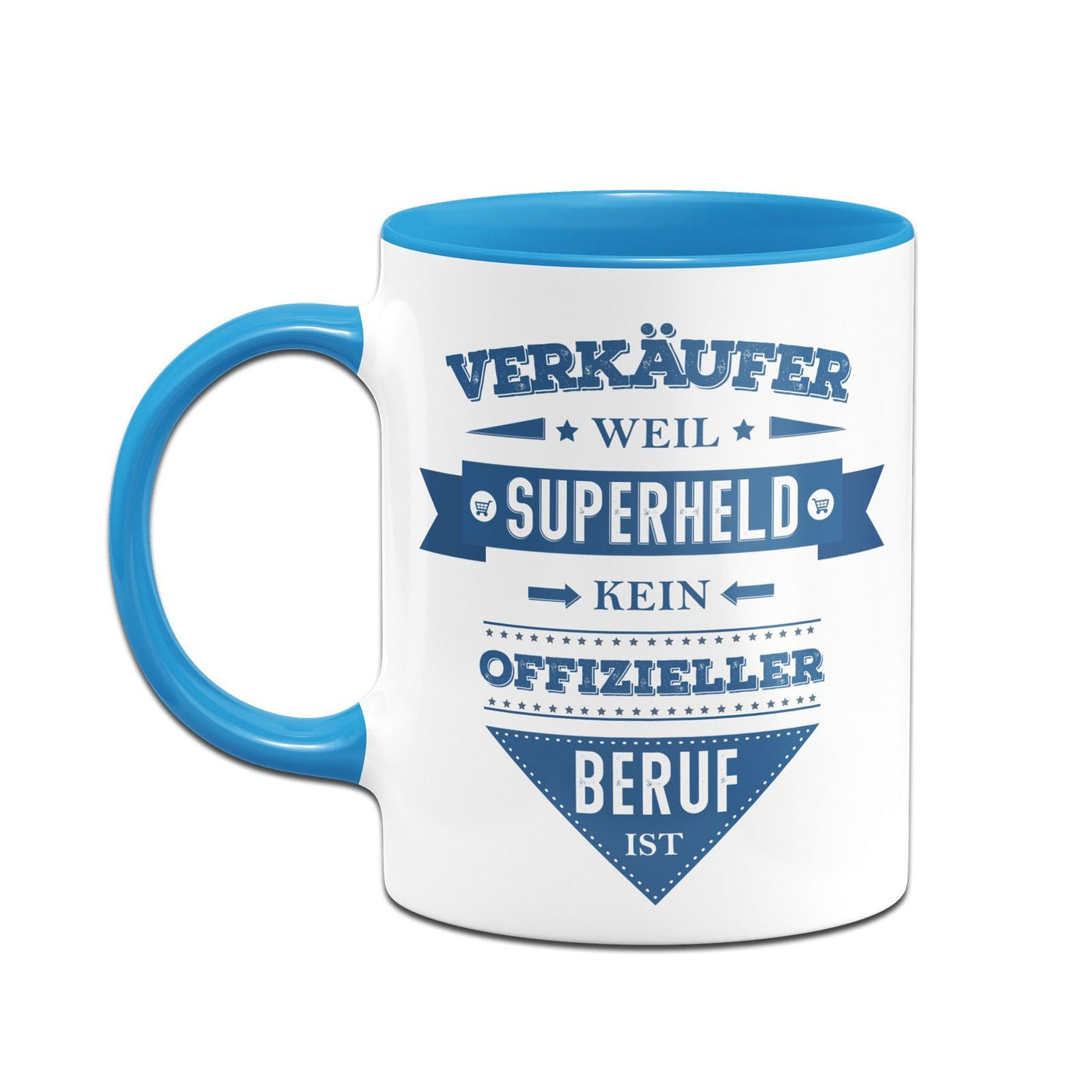 Bild: Tasse - Verkäufer, weil Superheld kein offizieller Beruf ist Geschenkidee