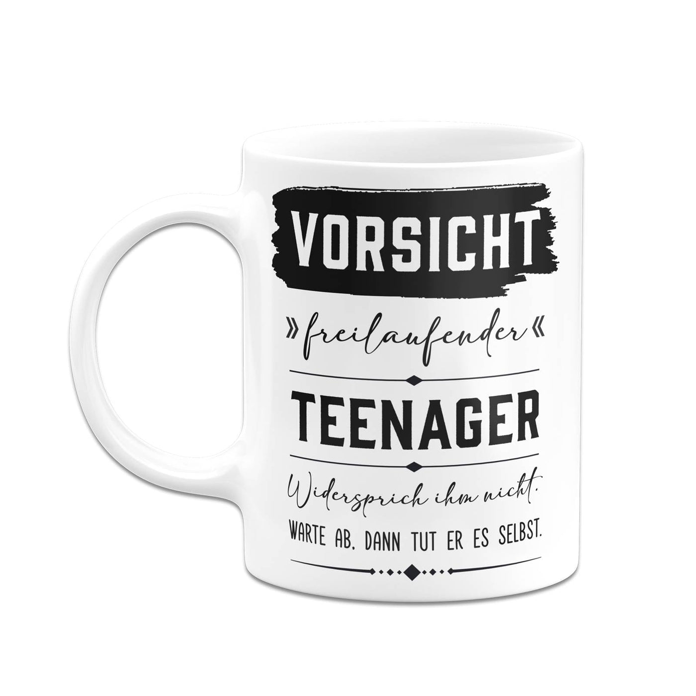 Bild: Tasse - Vorsicht freilaufender Teenager Geschenkidee