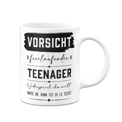 Bild: Tasse - Vorsicht freilaufender Teenager Geschenkidee