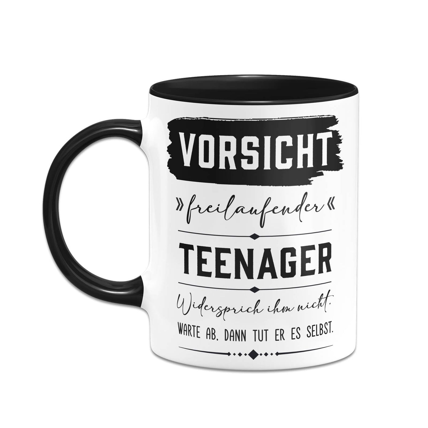 Bild: Tasse - Vorsicht freilaufender Teenager Geschenkidee