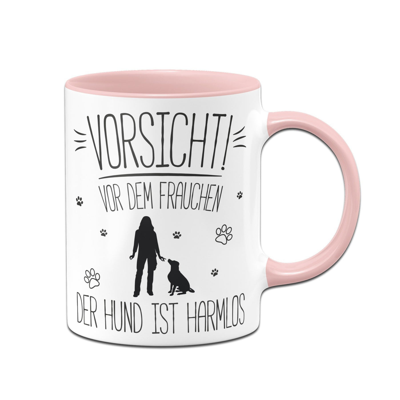 Bild: Tasse - Vorsicht vor dem Frauchen! Der Hund ist harmlos Geschenkidee