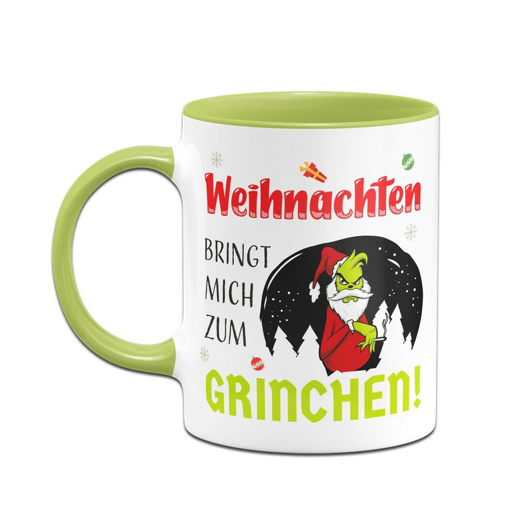 Bild: Tasse - Weihnachten bringt mich zum Grinchen! Geschenkidee