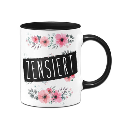Bild: Tasse - zensiert - blumig Geschenkidee