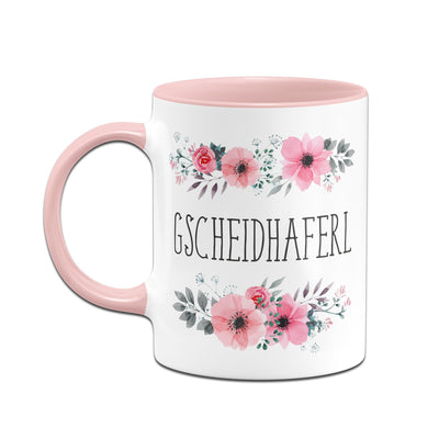 Bild: Tasse - Gscheidhaferl blumig Geschenkidee