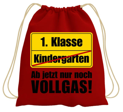 Bild: Turnbeutel - 1. Klasse Ab jetzt nur noch Vollgas! (Abschied Kindergarten) Geschenkidee