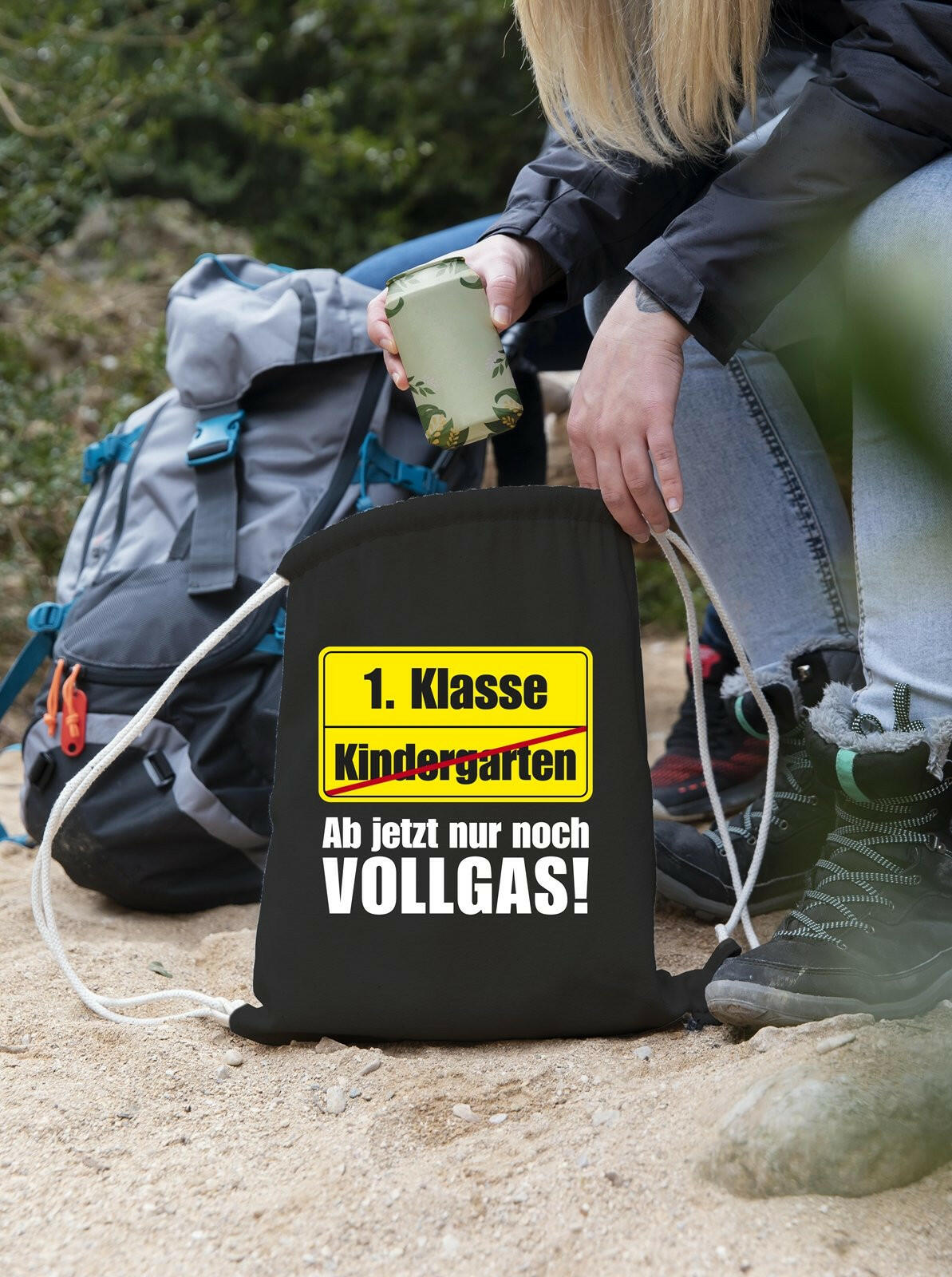 Bild: Turnbeutel - 1. Klasse Ab jetzt nur noch Vollgas! (Abschied Kindergarten) Geschenkidee