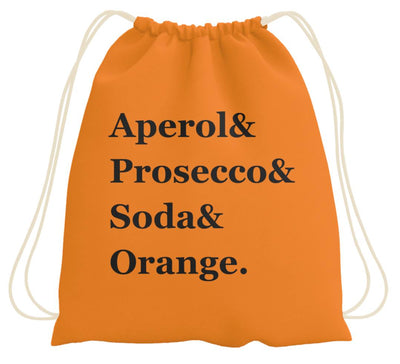 Bild: Turnbeutel - Aperol & Prosecco & Soda & Orange. Geschenkidee