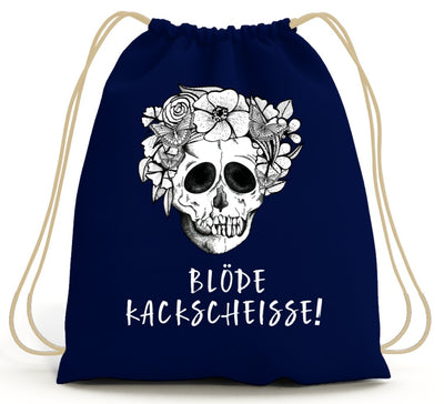 Bild: Turnbeutel - Blöde Kackscheisse! - Totenkopf Geschenkidee