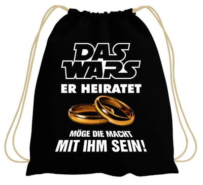 Bild: Turnbeutel - Das Wars - Er heiratet - Möge die Macht mit ihm sein! Geschenkidee