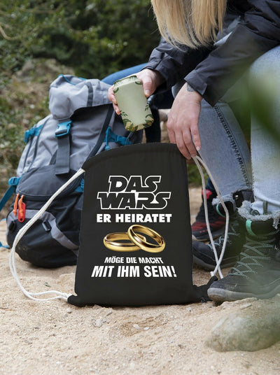 Bild: Turnbeutel - Das Wars - Er heiratet - Möge die Macht mit ihm sein! Geschenkidee