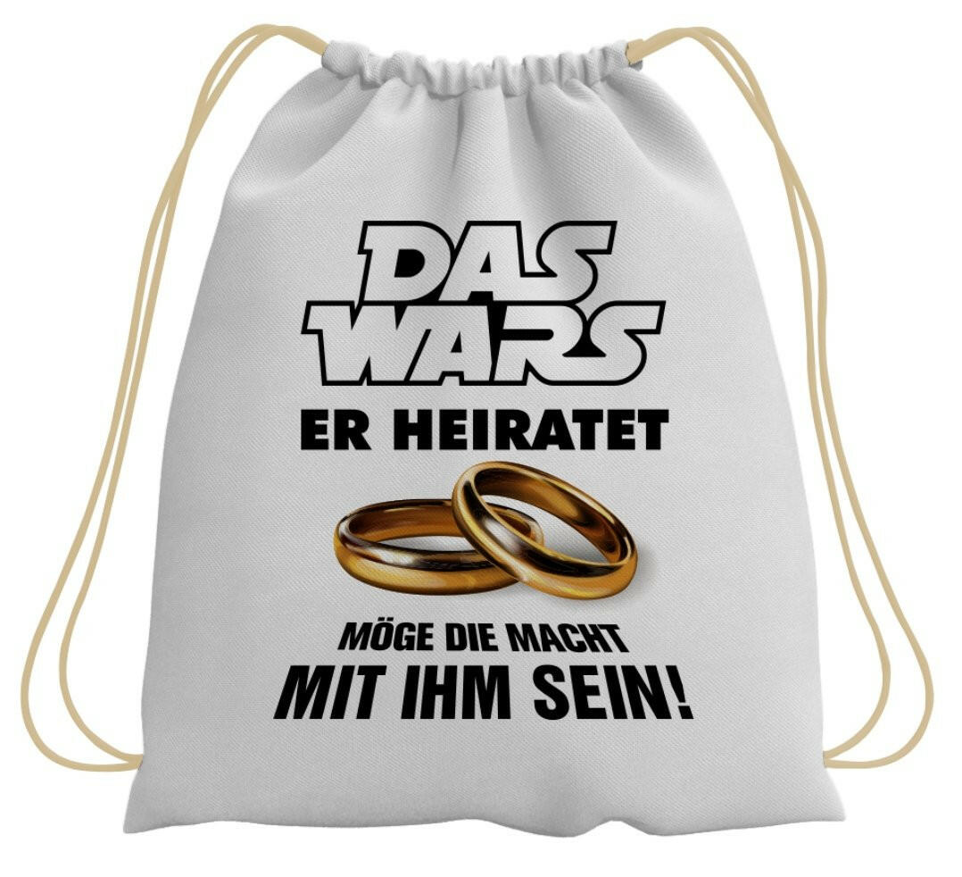 Bild: Turnbeutel - Das Wars - Er heiratet - Möge die Macht mit ihm sein! Geschenkidee