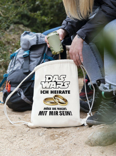 Bild: Turnbeutel - Das Wars - Ich heirate - Möge die Macht mit mir sein! Geschenkidee