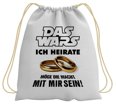 Bild: Turnbeutel - Das Wars - Ich heirate - Möge die Macht mit mir sein! Geschenkidee