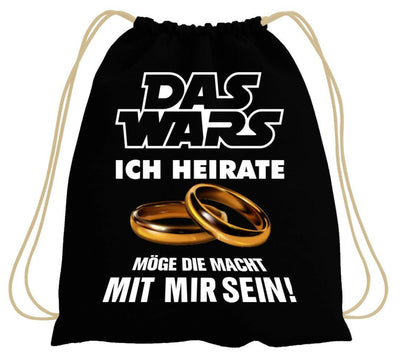 Bild: Turnbeutel - Das Wars - Ich heirate - Möge die Macht mit mir sein! Geschenkidee