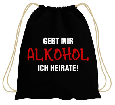 Bild: Turnbeutel - Gebt mir Alkohol Ich heirate! Geschenkidee