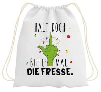 Bild: Turnbeutel - Grinch - Halt doch bitte mal die Fresse. (Mittelfinger) Geschenkidee