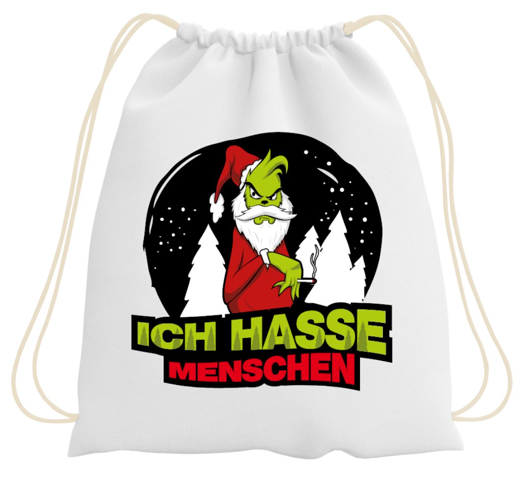 Bild: Turnbeutel - Grinch - Ich hasse Menschen Geschenkidee